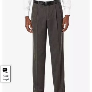 Perry Ellis Pirtfolio pleated slacks - dark grey